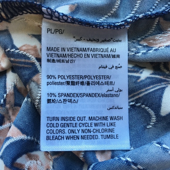 JM Collection | Navy & Gold Floral Stitched Blouse, Petite Large - Picture 8 of 10